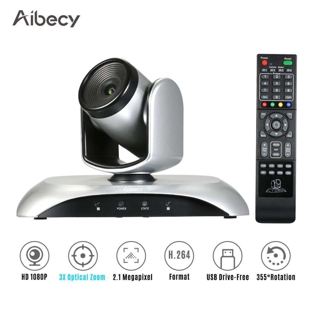 Office Electronics |   Aibecy 1080P HD Video Conference Camera 3X Optical Zoom Wide Angle Webcam Supported H.264 Hard Compression 355° Rotation Plug & Play with Remote Control for Video Meetings Training Teaching Office Electronics Office Electronics