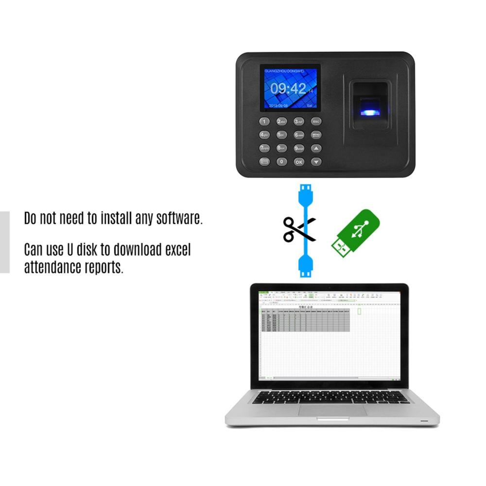 Office Electronics |   Aibecy Biometric Fingerprint Password Attendance Machine Office Electronics Office Electronics