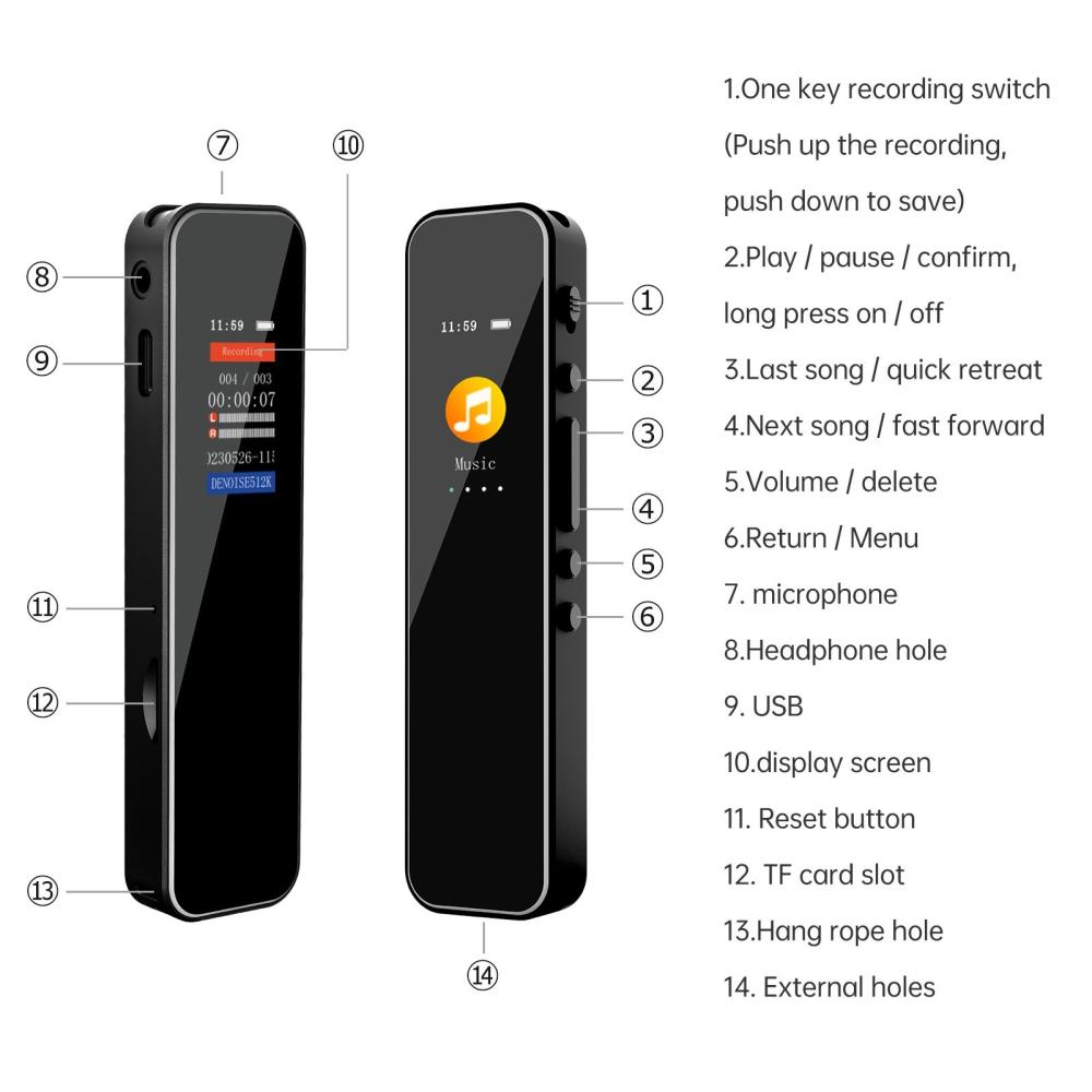 Office Electronics |   Bisofice 64GB Digital Voice Recorder Office Electronics Office Electronics