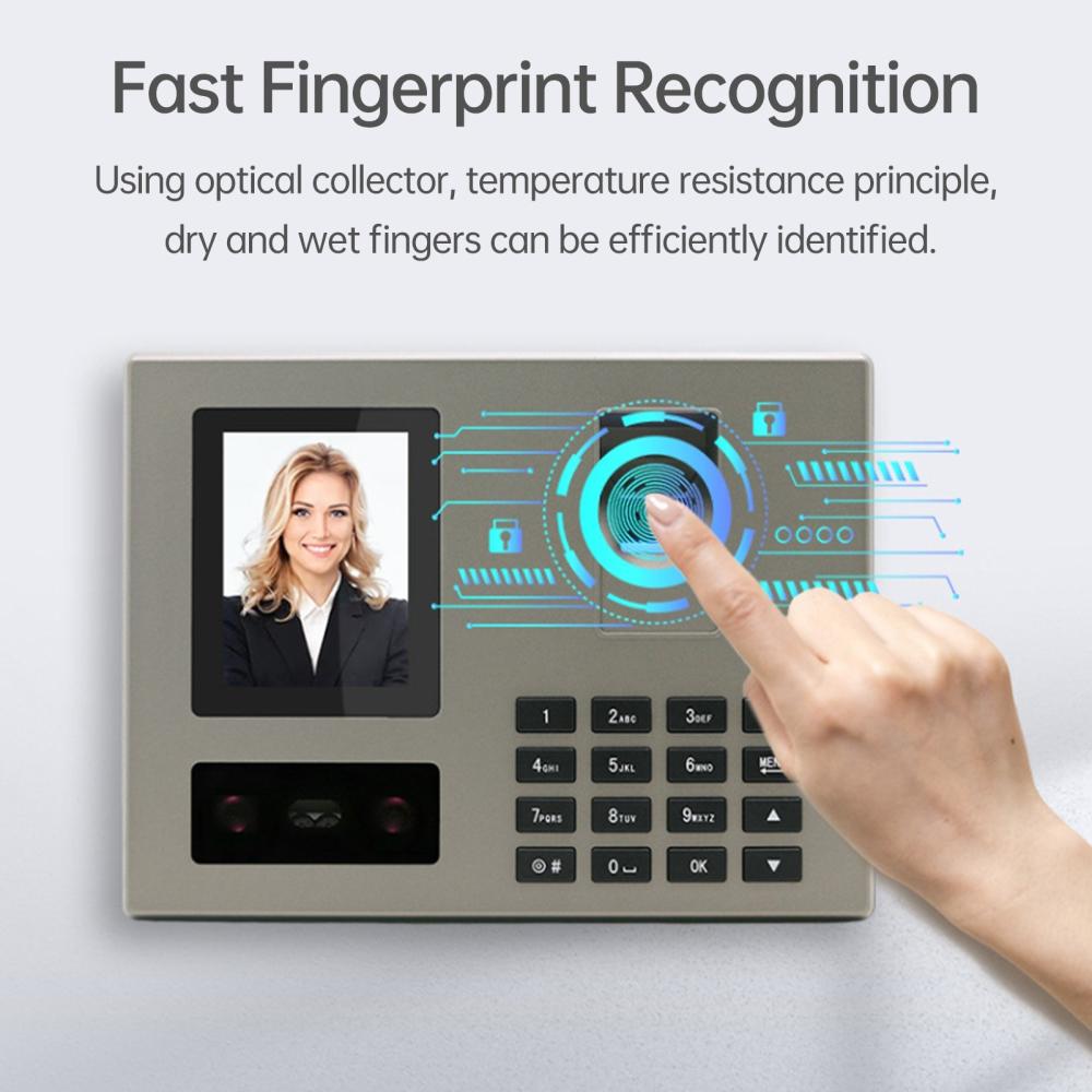 Office Electronics |   Bisofice Intelligent Face Biometric Fingerprint Password Employee Attendance Machine Checking-in Recorder 2.8 Inch TFT Screen Office Electronics Office Electronics