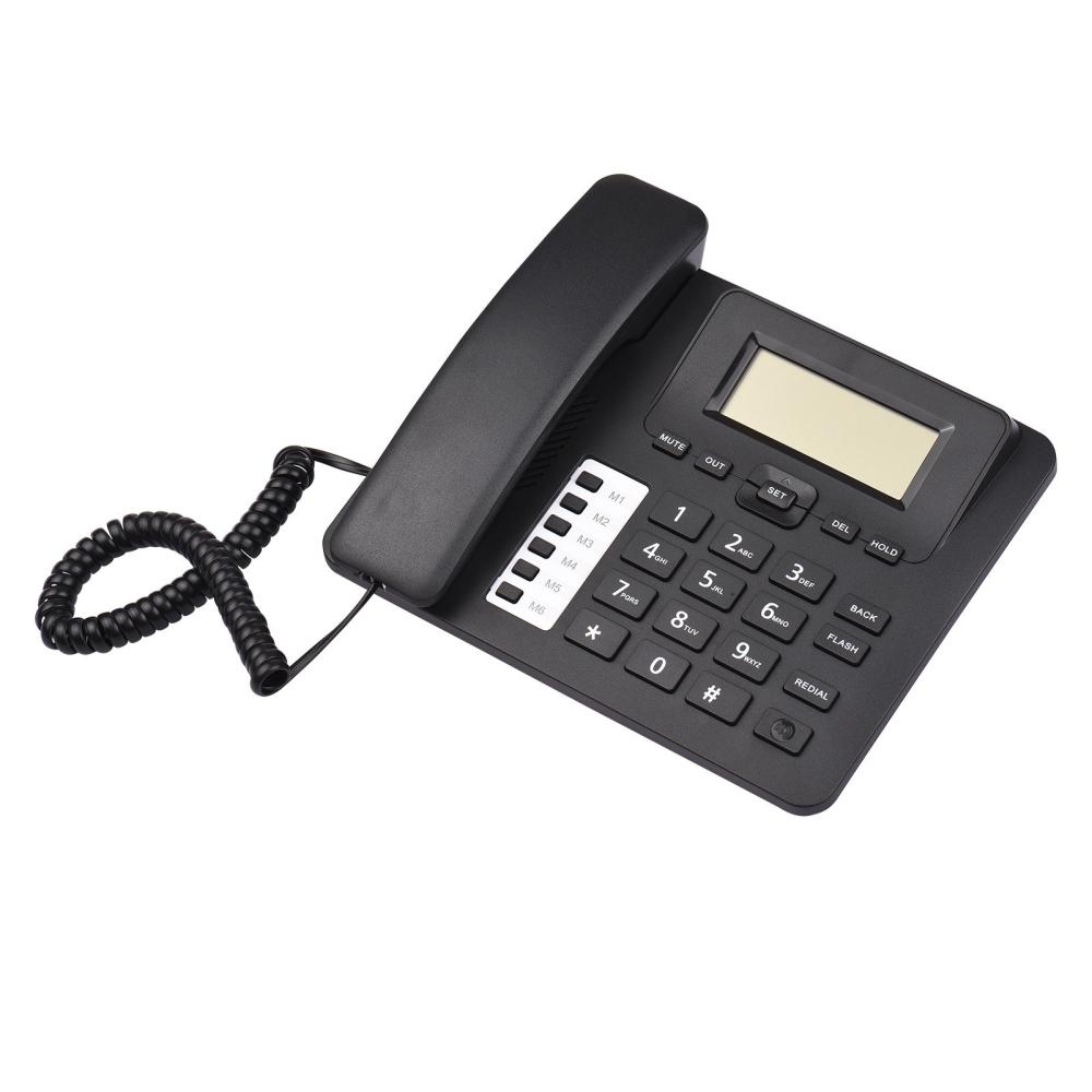 Office Electronics |   Black Corded Phone Desk Landline Phone Telephone DTMF/FSK Dual System Support Hands-Free/Redial/Flash/Speed Dial/Ring Volume Control Built-in IC Chip High Quality Sound Real-time Date for Elderly Seniors Home Office Business Hotel Office Electronics Office Electronics