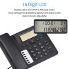 Office Electronics |   Black Corded Phone Desk Landline Phone Telephone DTMF/FSK Dual System Support Hands-Free/Redial/Flash/Speed Dial/Ring Volume Control Built-in IC Chip High Quality Sound Real-time Date for Elderly Seniors Home Office Business Hotel Office Electronics Office Electronics