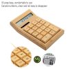 Office Electronics |   Eco-friendly Bamboo Electronic Calculator Counter Standard Function 12 Digits Solar & Battery Dual Powered for Home Office School Retail Store Office Electronics Office Electronics