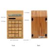 Office Electronics |   Eco-friendly Bamboo Electronic Calculator Counter Standard Function 12 Digits Solar & Battery Dual Powered for Home Office School Retail Store Office Electronics Office Electronics