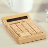 Office Electronics |   Eco-friendly Bamboo Electronic Calculator Counter Standard Function 12 Digits Solar & Battery Dual Powered for Home Office School Retail Store Office Electronics Office Electronics