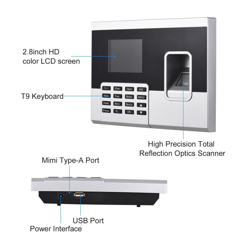 Office Electronics |   Fingerprint Password Attendance Machine Access Control Time Clock Recorder Office Electronics Office Electronics