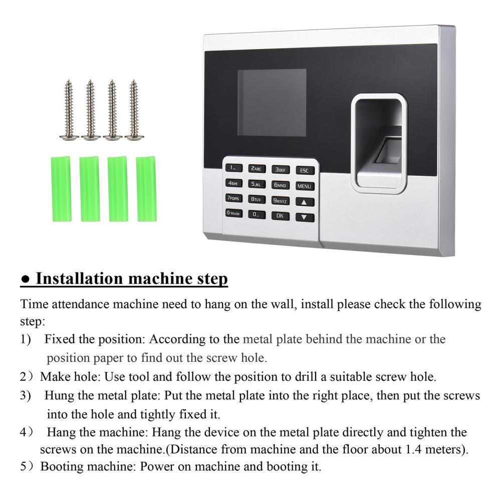 Office Electronics |   Fingerprint Password Attendance Machine Access Control Time Clock Recorder Office Electronics Office Electronics