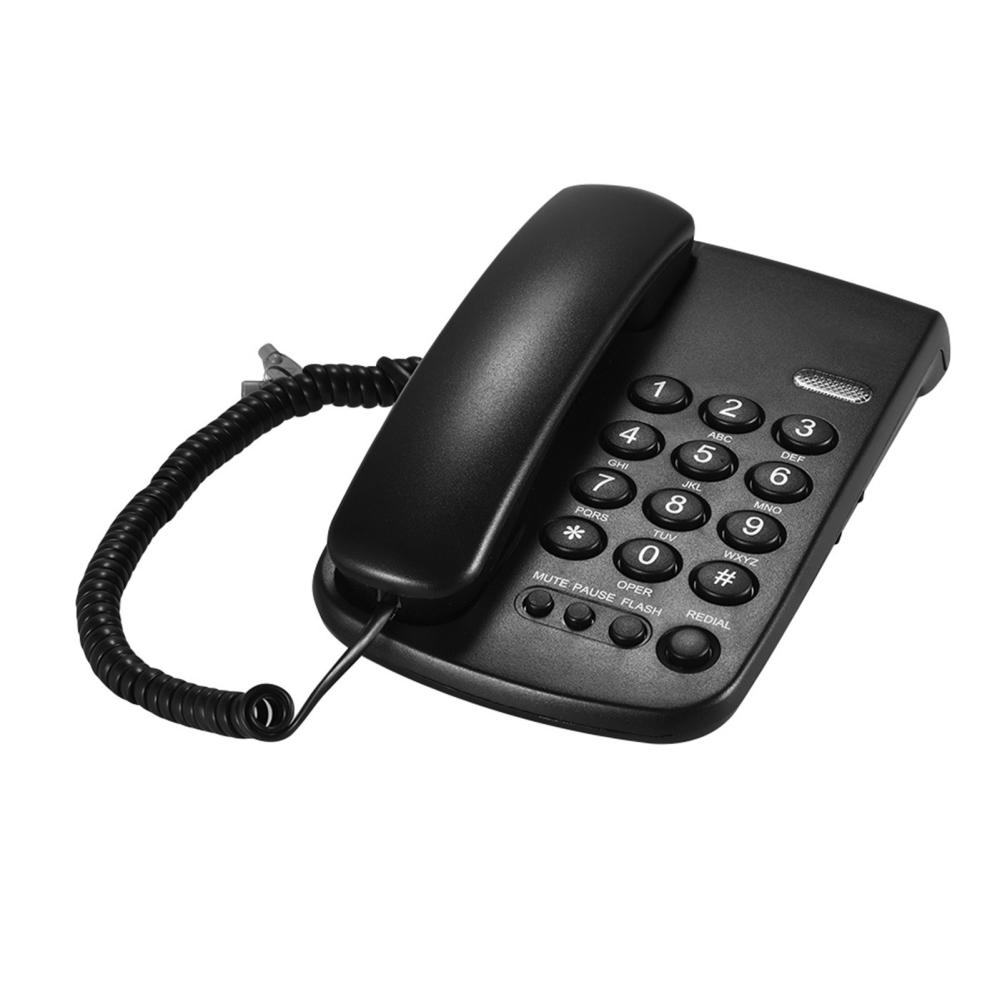 Office Electronics |   Portable Corded Telephone Phone Pause/ Redial/ Flash/ Mute Mechanical Lock Wall Mountable Base Handset for House Home Call Center Office Company Hotel Office Electronics Office Electronics