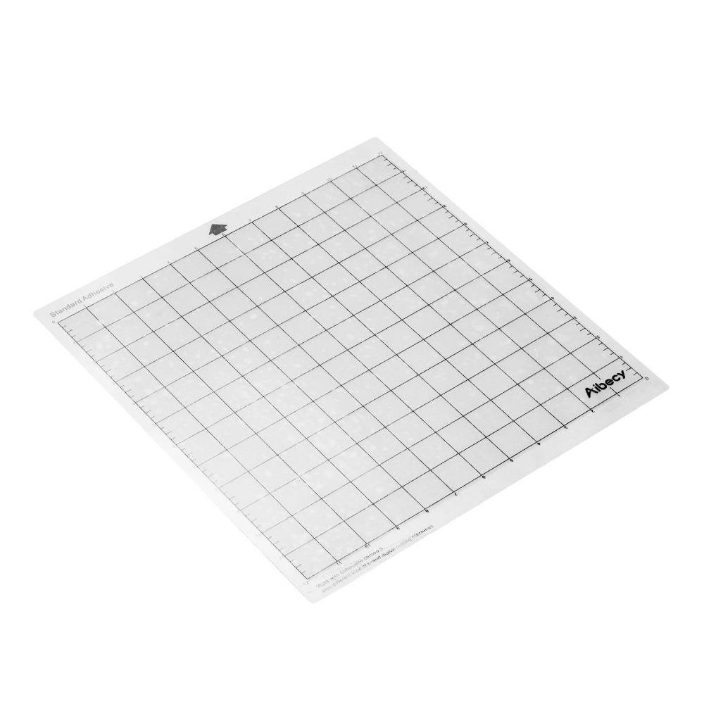 Other Stationery |   1PCS Aibecy Cutting Machine Special Pad 12 Inch Measuring Grid Replacement Translucent PP Material Adhesive Mat With Clear Film Cover for Silhouette Cameo Plotter Machine Other Stationery Other Stationery