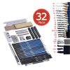 Other Stationery |   32pcs/Set Professional Drawing Sketch Pencil Kit Including Sketch Pencils Graphite & Charcoal Pencils Sticks Erasers Sharpeners with Carrying Bag for Art Supplies Students Other Stationery Other Stationery