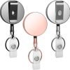 Other Stationery |   3pcs Retractable Badge Holder Metal Card Key Ring Clip and ID Lanyard Other Stationery Other Stationery