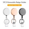 Other Stationery |   3pcs Retractable Badge Holder Metal Card Key Ring Clip and ID Lanyard Other Stationery Other Stationery