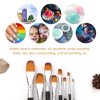 Other Stationery |   8pcs Paint Brushes Set Flat Tips Nylon Hair Paintbrushes for Students Adults Artists Acrylic Oil Watercolor Gouache Nail Body Face Art Crafts Supplies Other Stationery Other Stationery