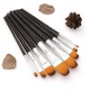 Other Stationery |   8pcs Paint Brushes Set Flat Tips Nylon Hair Paintbrushes for Students Adults Artists Acrylic Oil Watercolor Gouache Nail Body Face Art Crafts Supplies Other Stationery Other Stationery