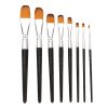 Other Stationery |   8pcs Paint Brushes Set Flat Tips Nylon Hair Paintbrushes for Students Adults Artists Acrylic Oil Watercolor Gouache Nail Body Face Art Crafts Supplies Other Stationery Other Stationery