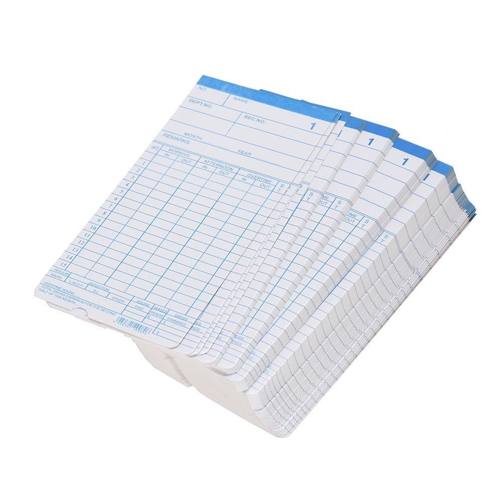 Other Stationery |   90pcs/ Pack Time Cards Timecards Monthly 2-sided 18 * 8.4cm for Employee Attendance Time Clock Recorder Other Stationery Other Stationery