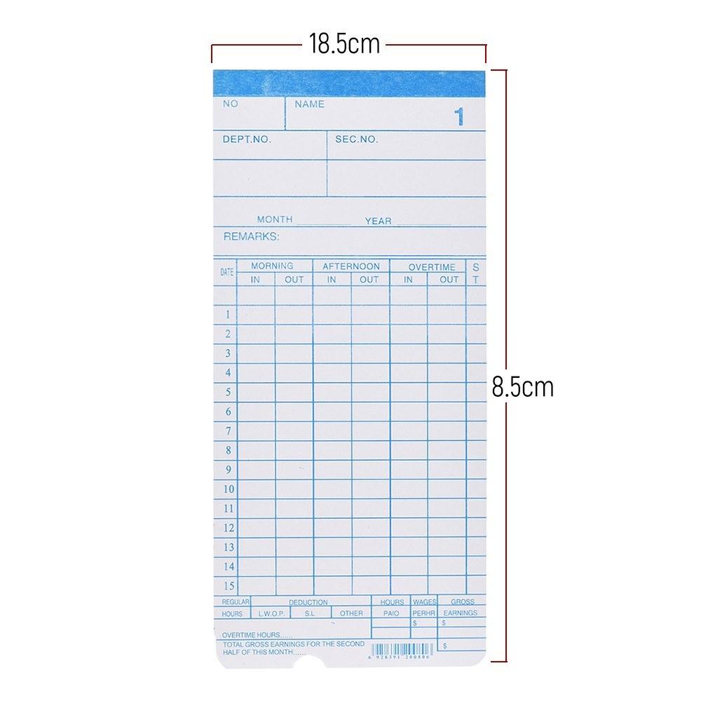 Other Stationery |   90pcs/ Pack Time Cards Timecards Monthly 2-sided 18 * 8.4cm for Employee Attendance Time Clock Recorder Other Stationery Other Stationery