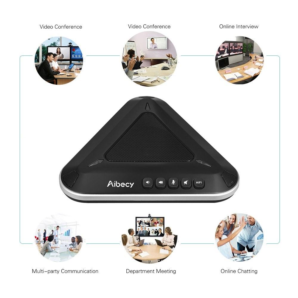 Other Stationery |   Aibecy MST-A1S USB Video Conference Microphone Speakerphone 360° Audio Pickup Support Skype MSN QQ for Computer Mobile Phone Other Stationery Other Stationery