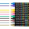 Other Stationery |   BIGTHUMB 12 Colors Paint Pens Oil-Based Paint Marker Set Waterproof Quick Dry for Rocks Painting Glass Plastic Ceramic Wood Metal DIY Craft Write on Almost Anything Other Stationery Other Stationery