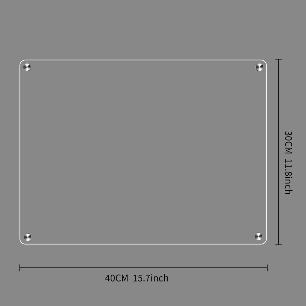 Other Stationery |   Clear Acrylic Magnetic Monthly and Blank Planning Board for Fridge Calendar 40*30cm Other Stationery Other Stationery