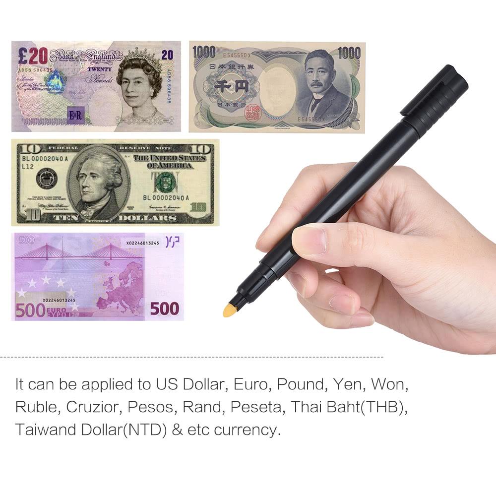 Other Stationery |   Counterfeit Money Detector Pen Fake Banknote Tester Currency Cash Checker Marker for US Dollar Bill Euro Pound Yen Won Other Stationery Other Stationery