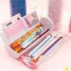 Other Stationery |   NBX Pencil Cases Multifunctional Standing Quicksand Pencil Case Organizer Double Layer   Cylindrical Cute Pen Bag Holder with Mirror Erasable Notepad Calculator Large Capacity   Storage Stationery Box for School Students Kids Other Stationery Other Stationery