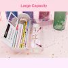 Other Stationery |   NBX Pencil Cases Multifunctional Standing Quicksand Pencil Case Organizer Double Layer   Cylindrical Cute Pen Bag Holder with Mirror Erasable Notepad Calculator Large Capacity   Storage Stationery Box for School Students Kids Other Stationery Other Stationery