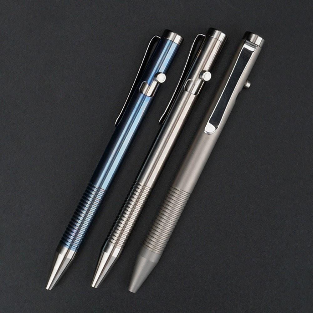 Other Stationery |   Portable Titanium Alloy Ballpoint Pen Writing Pen Equipment Tool for Outdoor Traveling Office Gift Other Stationery Other Stationery