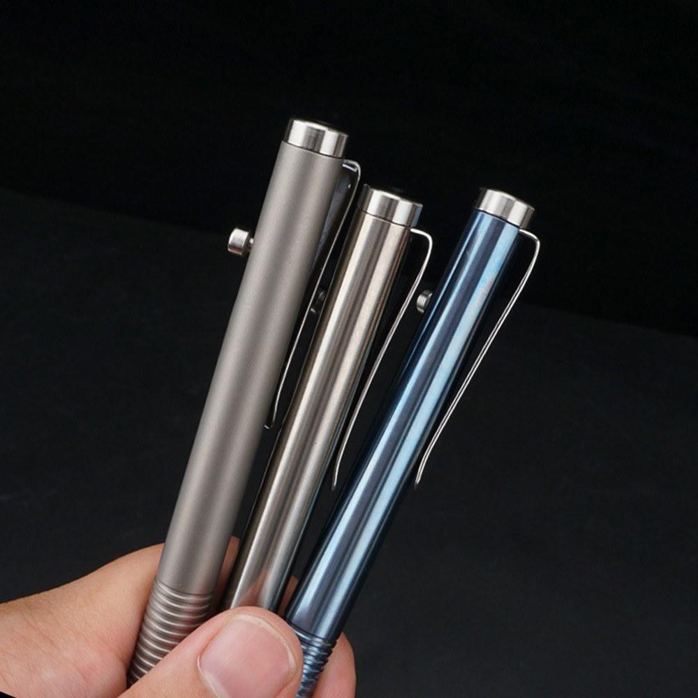 Other Stationery |   Portable Titanium Alloy Ballpoint Pen Writing Pen Equipment Tool for Outdoor Traveling Office Gift Other Stationery Other Stationery