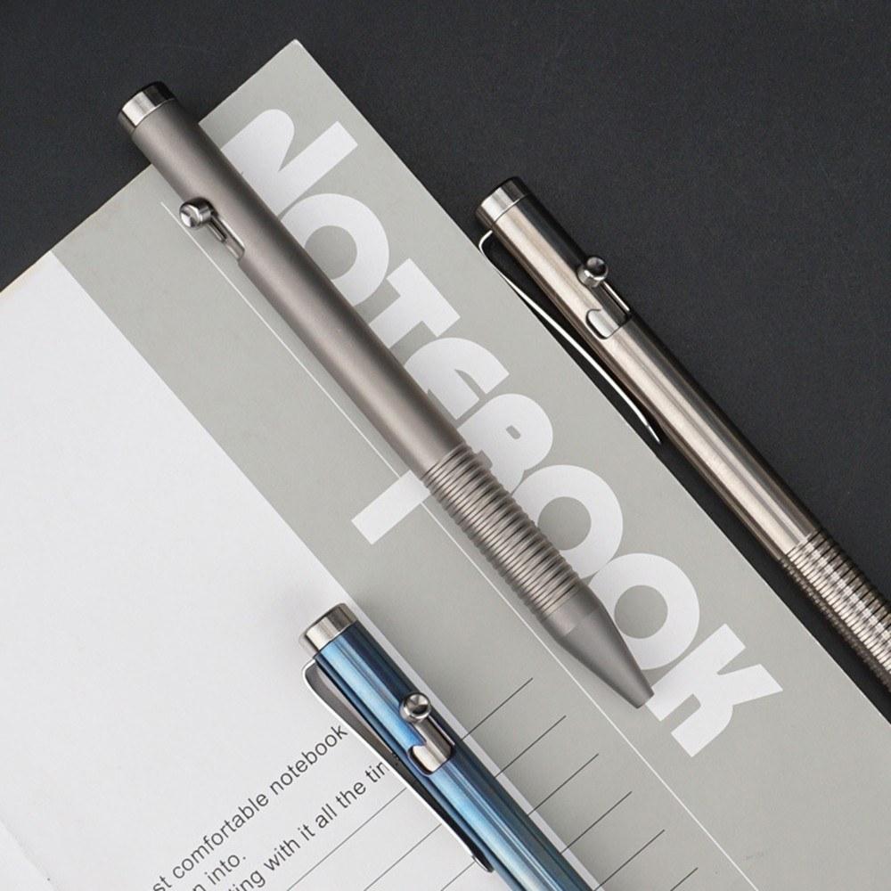 Other Stationery |   Portable Titanium Alloy Ballpoint Pen Writing Pen Equipment Tool for Outdoor Traveling Office Gift Other Stationery Other Stationery