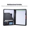 Other Stationery |   Professional Business Portfolio Padfolio Folder Document Case Organizer A4 PU Leather with Business Card U Flash Disk Holder Memo Note Pad Loose-leaf Loop Other Stationery Other Stationery