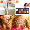 Other Stationery |   Professional Face & Body Painting Kit 10 Colors Rainbow Water Activated Paints Split Cakes Palette Makeup Cosplay Facepaints with Brush Safe & Non-Toxic Hypoallergenic for Halloween Costume Party Festival Art Supplies Other Stationery Other Stationery