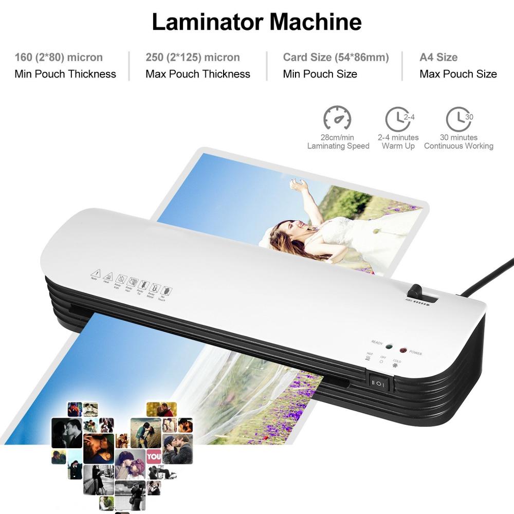 Other Stationery |   SL299 Laminator Machine Set A4 Size Hot and Cold Lamination 2 Roller System with 20 Laminating Pouches Paper Cutter Corner Rounder ABS Button for Home Office School Supplies Other Stationery Other Stationery