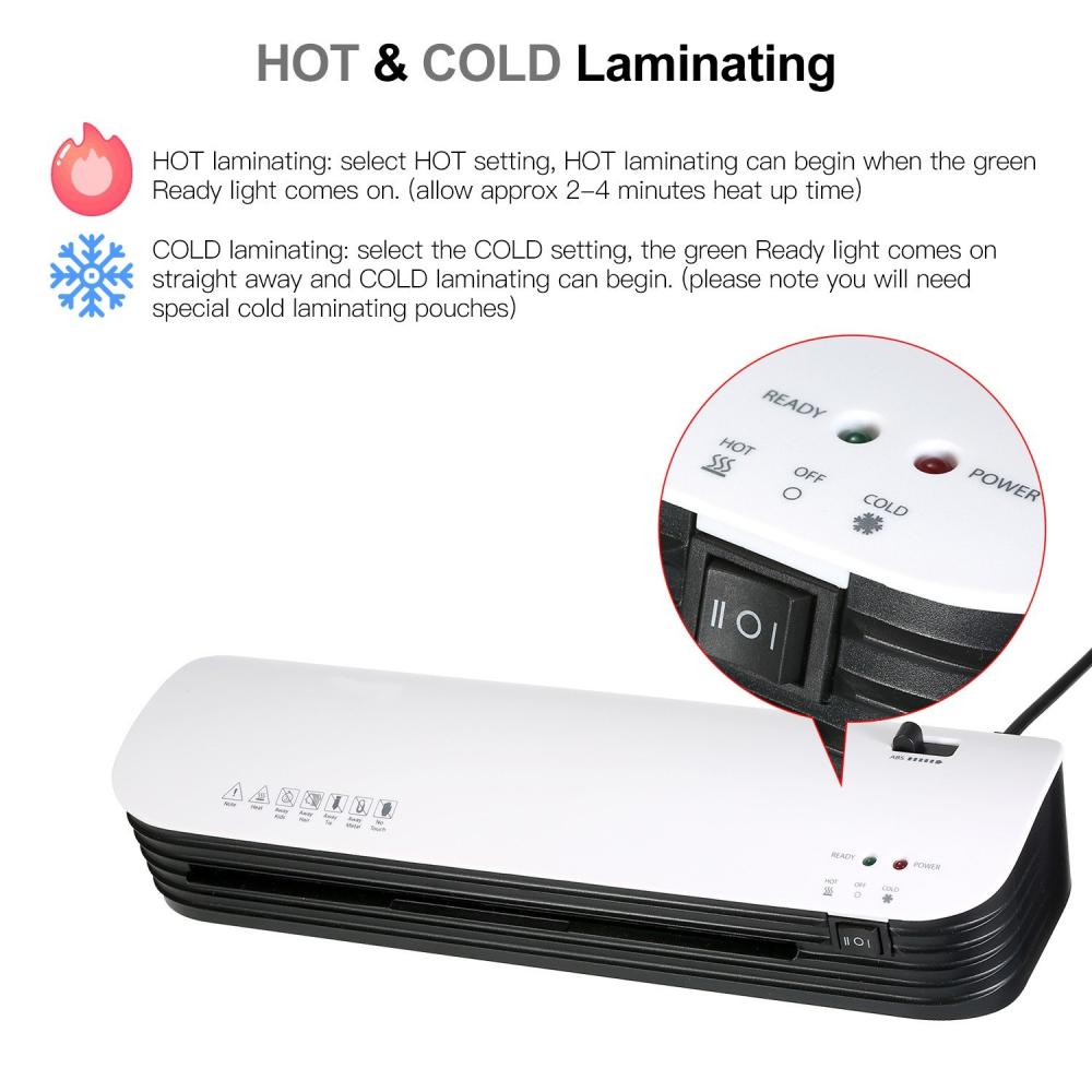 Other Stationery |   SL299 Laminator Machine Set A4 Size Hot and Cold Lamination 2 Roller System with 20 Laminating Pouches Paper Cutter Corner Rounder ABS Button for Home Office School Supplies Other Stationery Other Stationery