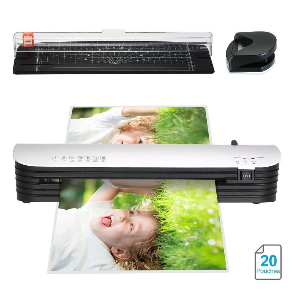 Other Stationery |   SL299 Laminator Machine Set A4 Size Hot and Cold Lamination 2 Roller System with 20 Laminating Pouches Paper Cutter Corner Rounder ABS Button for Home Office School Supplies Other Stationery Other Stationery