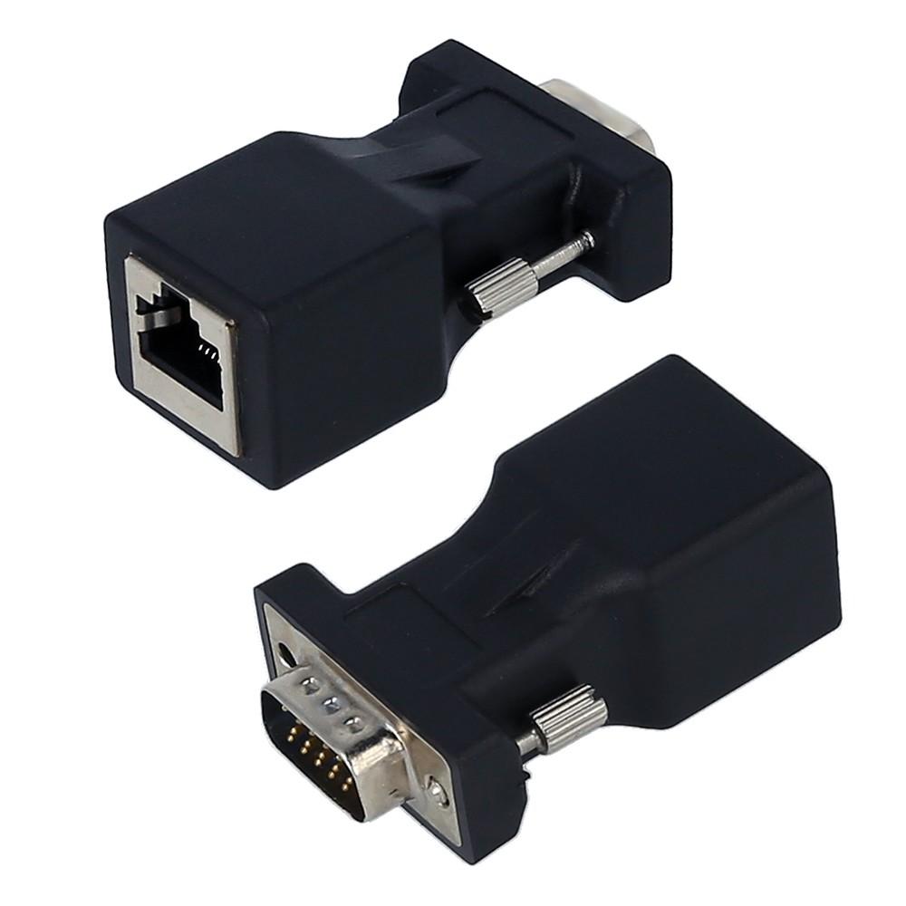 Others |   2PCS VGA to RJ45 Adapter VGA Male to RJ45 Adapter Ethernet Port Converter CAT5e CAT6 Network Cable Adapter Computer Peripherals Others