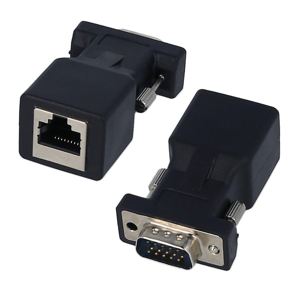 Others |   2PCS VGA to RJ45 Adapter VGA Male to RJ45 Adapter Ethernet Port Converter CAT5e CAT6 Network Cable Adapter Computer Peripherals Others