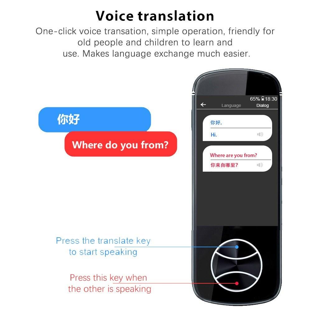 Others |   3.0in IPS Touch Screen Intelligent Translator 1500mAh Automatic Converter Electronic Interpreter Compatible with Android Computer Peripherals Others