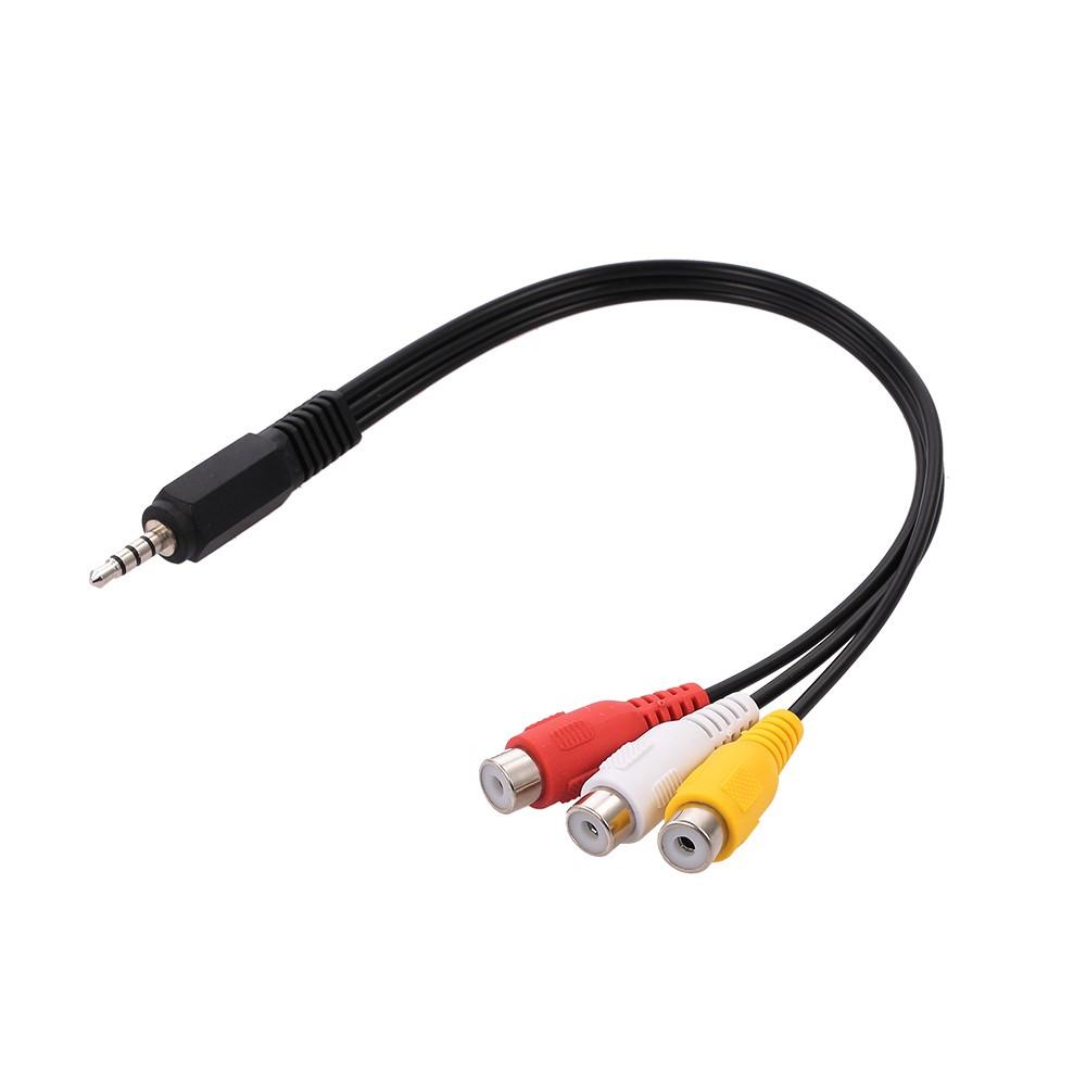 Others |   3.5mm Jack to 3 RCA Audio Video Cable Male to 3 RCA Female Plugs High Quality AV Adapter Cable Computer Peripherals Others