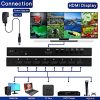 Others |   8×1 HDMI 4K Quad Multi-viewer Screen Divider 8 Screen Splitter with Seamless Switching Computer Peripherals Others