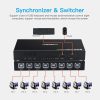 Others |   AIMOS 8 Ports USB Synchronizer USB Keyboard Mouse Synchronization Controller KVM Switcher Metal Shell Plug and Play Black Computer Peripherals Others