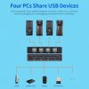 Others |   AIMOS AM-404K USB Printer Share Switcher 4 Ports Keyboard Mouse U Disk HDD USB Controller Black Computer Peripherals Others