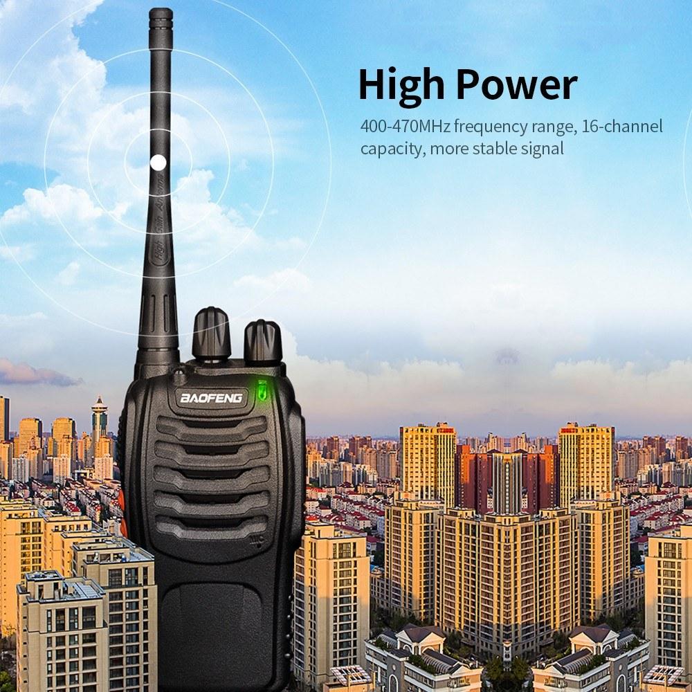 Others |   BAOFENG BF-888S UHF 400-470MHz FM Transceiver Two-way Radio Portable Handheld Walkie Talkie Long Distance 2PCS EU Plug Networking Others