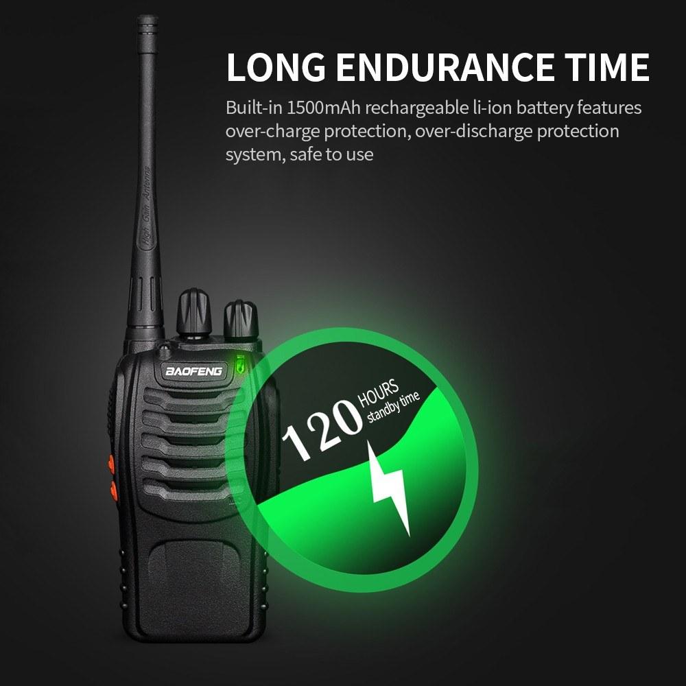 Others |   BAOFENG BF-888S UHF 400-470MHz FM Transceiver Two-way Radio Portable Handheld Walkie Talkie Long Distance 2PCS EU Plug Networking Others