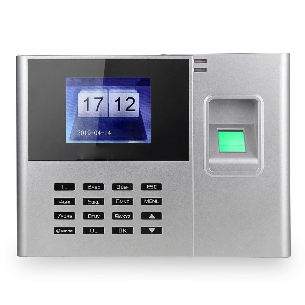 Others |   Biometric Fingerprint Password Attendance Machine Employee Checking-in Recorder 2.8 inch LCD Screen Time Attendance Clock US Plug Computer Peripherals Others