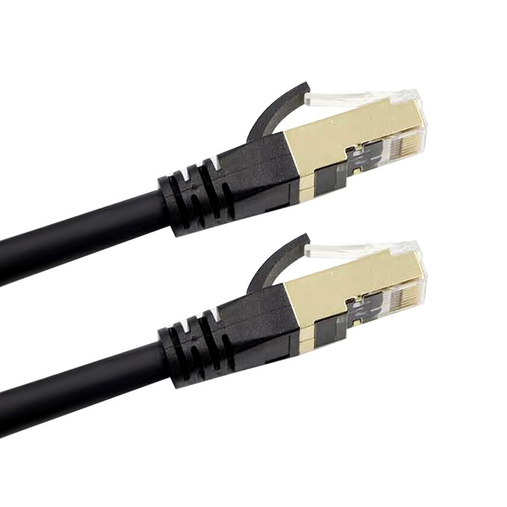 Others |   Cat8 Ethernet Cable High Speed Network Cable 40Gbps 2000Mhz/ Shielded Twisted Pair/ Gold Plated RJ45 Interface Black 1m Networking Others