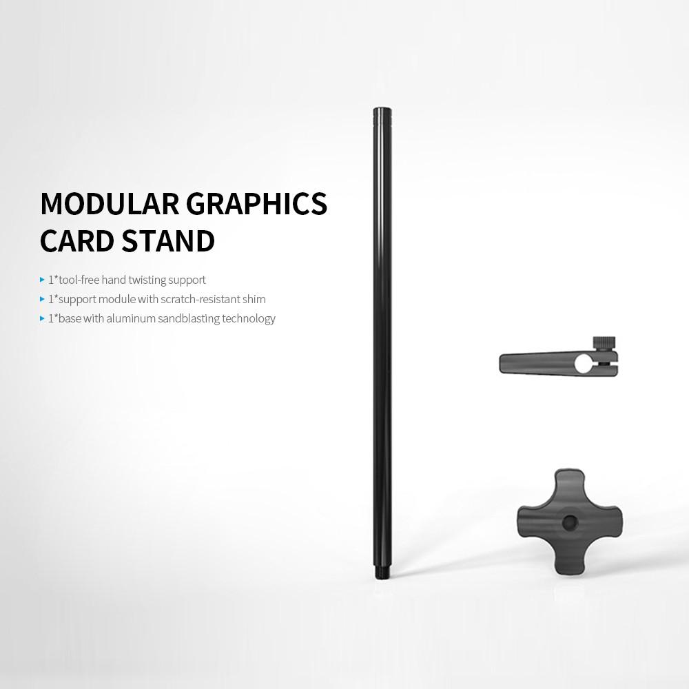 Others |   GM961 Aluminum Vertical Graphics Card Holder Single Support Jack Bracket Desktop PC Case Video Card Stand Cooling Bracket Silver Computer Peripherals Others