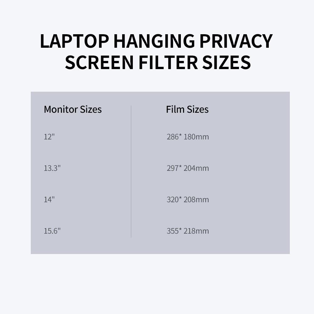 Others |   Hanging Privacy Screen Filter Anti UV Screen Protector High-transmittance Eye Protection Privacy Filter Film for 15.6” Laptop Computer Peripherals Others