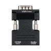 Others |   HD Male to VGA Female Adapter with 3.5mm Audio Port Support 1920*1080 Resolution Independent Audio Output Small Size Black Computer Peripherals Others