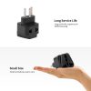 Others |   High Quality Swiss Embedded Conversion Plug 5-hole Adaptor Plug Swiss Plug to Universal Socket Travel Plug Adapter Black Computer Peripherals Others